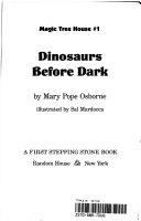 Copertina  Dinosaurs Before Dark