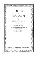 Copertina  Rime e Trionfi