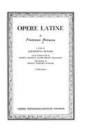 Copertina  Opere latine