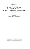 Copertina  I frammenti e le testimonianze
