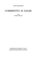 Copertina  Commento ai salmi