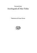 Copertina  Autobiografia di Alice Toklas