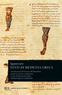 Copertina  Testi di medicina greca