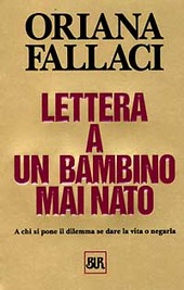 Copertina  Lettera a un bambino mai nato