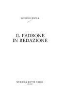 Copertina  IL padrone in redazione