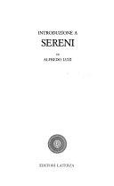 Copertina  Introduzione a Sereni