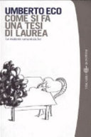 Copertina  Come si fa una tesi di laurea : le materie umanistiche