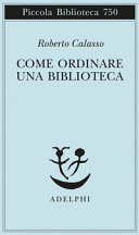 Copertina  Come ordinare una biblioteca