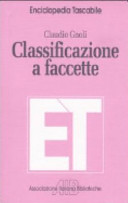 Copertina  Classificazione a faccette
