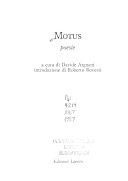 Copertina  Motus. Poesie