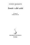 Copertina  Sonetti e altri scritti