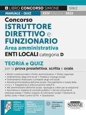 Copertina  Concorso istruttore direttivo e funzionario : area amministrativa enti locali categoria D : teoria e quiz per la prova scritta e orale
