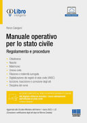 Copertina  Manuale operativo per lo stato civile : Regolamento e procedure : Cittadinanza, nascita, matrimonio …