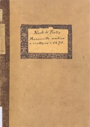 Copertina  Manoscritto medico e ricettario