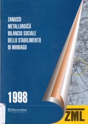 Copertina  Zanussi metallurgica bilancio sociale dello stabilimento di Maniago