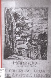 Copertina  10. Congresso della Società filologica friulana : Maniago, 6 ottobre 1929
